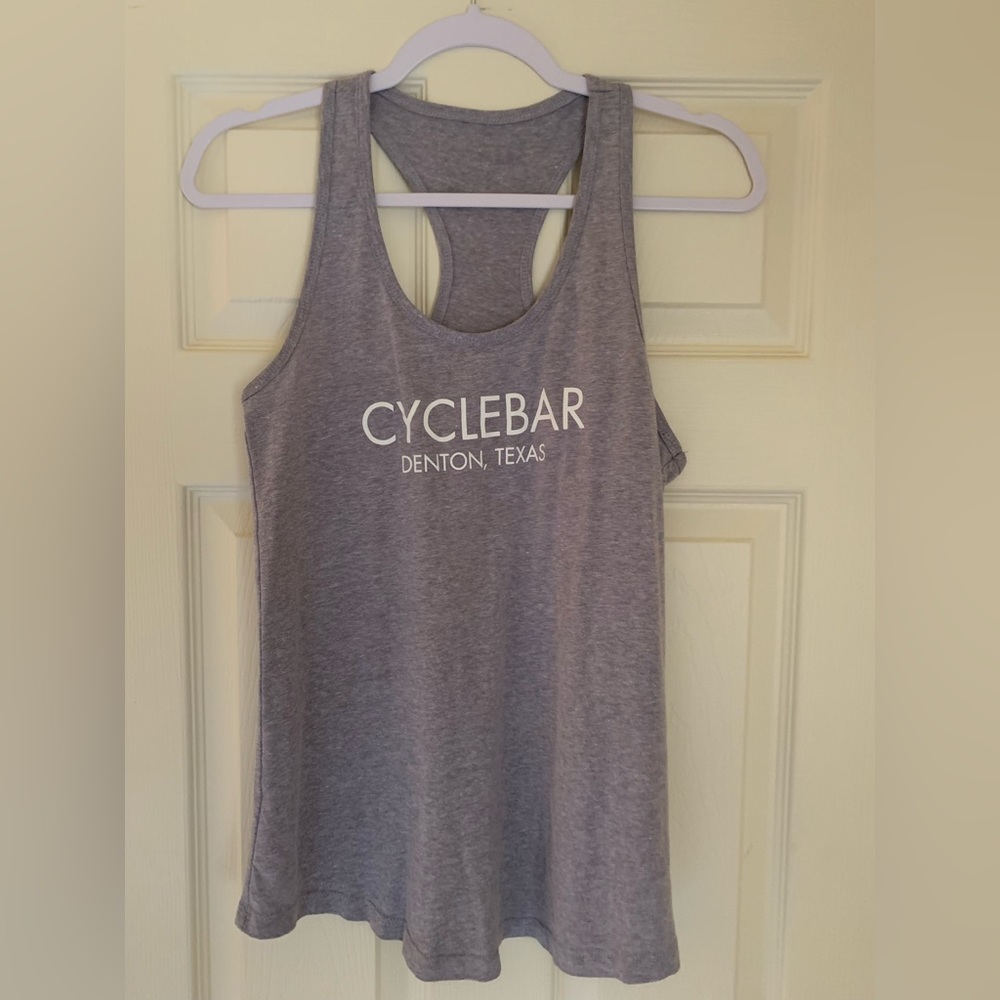 Cyclebar Denton Texas Gray Razorback Tank Top
